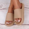 Women Slides Minimalist Single Band Slides