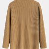 Long Sleeved Muscle Fit Ribbed T-Shirt