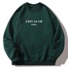 Paris Print Crew Neck Relaxed Sweatshirt