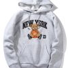 New York Basketball Bear Print Hoodie