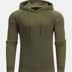 Slim Fit Raglan Sleeve Hooded Sweater