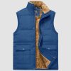 34ed70ddd901e1f3bd5af59d4bcbaa349d337ff92e18045f0bd1e84cc0d6902f.jpg Men's Outerwear Vests Full-Zip Sleeveless Jacket Winter Warm Fleece Lined Vests Stand Collar