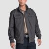 Men's Casual Jacket Lightweight Tactical Cargo Jackets Stand Collar Combat Jacket