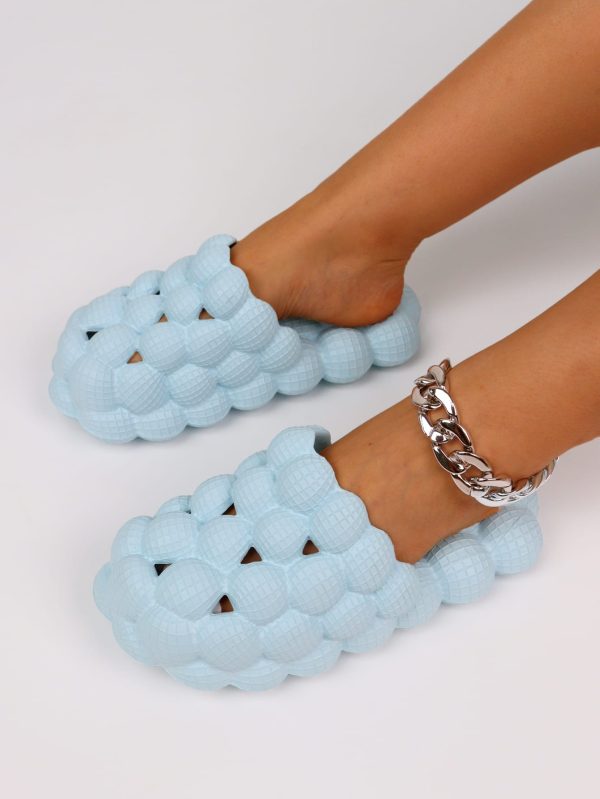 Puffy Thick-soled Bubble Shoes With Lychee Design