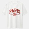 Paris Varsity Print Oversize T-Shirt