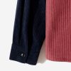 Long Sleeve Two Tone Corduroy Overshirt