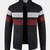 Striped Zip Up Sweater