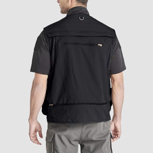 Men's Outerwear Vests Mesh Sleeveless Outdoor Work Vest with Multi Pockets Cargo Waistcoat Fishing