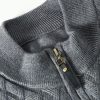 Diamond Mock Neck Quarter Zip Sweater