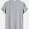 Muscle Fit Arc Hem Textured T-Shirt