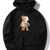 Skeleton Bear Print Hoodie