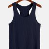 Basic Slim Ribbed Racer Back Tank