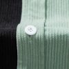 Short Sleeve Two-Tone Corduroy Shirt & Corduroy Shorts
