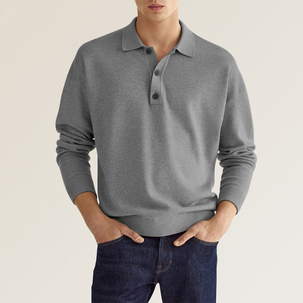 Men's casual lapel top