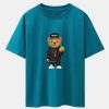 Hip Hop Bear Print Heavy Weight Oversize T-Shirt