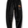 Basketball Bear Print Jogger Pants