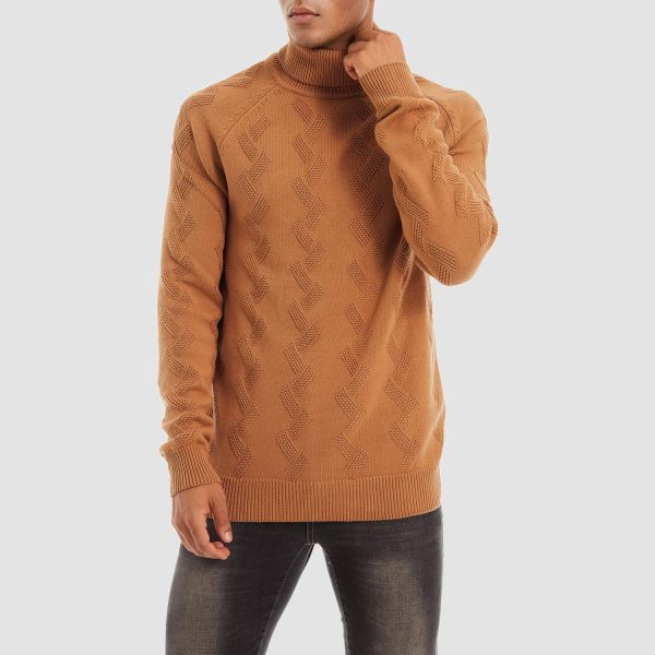 3b84fa5b97903e1b8829c12a32533257a39fa1e7648bdea20f6cce2791f22427.jpg Men's Turtleneck Sweater Heavyweight Long Sleeves Cotton Pullover Knitted Casual Sweatshirt