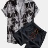 3bbbd2d81869bd1d94f1edf4968ff6c981a63d037008378e537ab12e9ec20c4b.jpg Palm Tree Print Button Up Shirt & Swim Short
