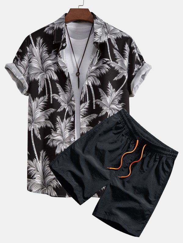 3bbbd2d81869bd1d94f1edf4968ff6c981a63d037008378e537ab12e9ec20c4b.jpg Palm Tree Print Button Up Shirt & Swim Short