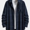 Long Sleeve Plaid Shirt With Pocket