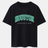 Houston Print Drop Shoulder Oversize T-Shirt