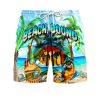 Suitmens Men's Tiki Party Hawaiian Vacation Print Three-Piece Set 027