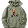 London Bear Print Hoodie