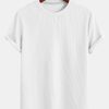 Muscle Fit Arc Hem Ribbed T-Shirt