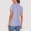 Women's Polo T-Shirts 4-Button Moisture Wicking Athletic Tee Shirts
