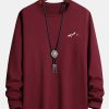 Long Sleeve Mountain Graphic Print Cotton T-Shirt