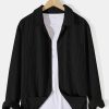 Long Sleeved Corduroy Revere Collar Shirt