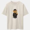 Hip Hop Bear Print Heavy Weight Oversize T-Shirt