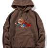 Superhero Bear Print Hoodie