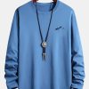 Long Sleeve Mountain Graphic Print Cotton T-Shirt
