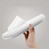424945eebe862e966da7f25f5f93788cc79b4c8083fce3e6c61cd9406d2820cd.jpg Minimalist Single Band Slides Shower Bathroom Slippers Comfy Cushioned Thick Sole