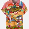 Suitmens Men's Men's Tiki Style Hawaiian Vacation Print Three-Piece Set 032