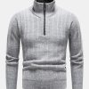 Textured Quarter Zip Sweater