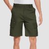 Men Classic Cargo Lightweight Many Pockets Work Elastic Waist Casual Cotton Comfortable Shorts