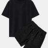 Slogan Back Print Oversize T-Shirt & Corduroy Shorts