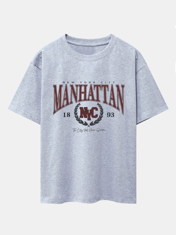 45a0972cd1ac85bbe331f4e5d74380d6aba3056d5675e3882475e4b92dd7c02a.jpg Manhattan Varsity Print Heavy Weight Oversize T-Shirt
