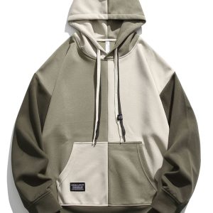 Oversize Color Block Hoodie
