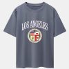 Los Angeles Coat Of Arms Print Drop Shoulder Oversize T-Shirt