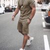 Men's Fashion Short Sleeve Suit 8 Colors