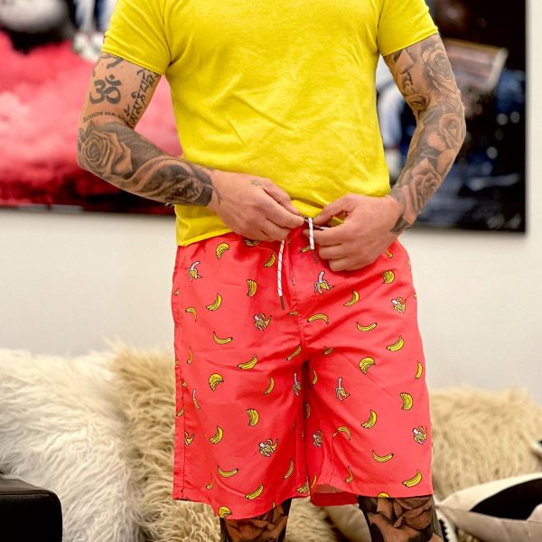 Men's Beach Shorts Swimming Trunks Mesh Lining Shorts with 2 Pockets Quick Dry
