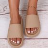 Women Slides Minimalist Single Band Slides