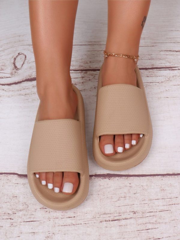 Women Slides Minimalist Single Band Slides