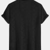 Short Sleeve Geometry Textured Cuban Shirt