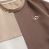 Oversize Color Block Crewneck Sweatshirt