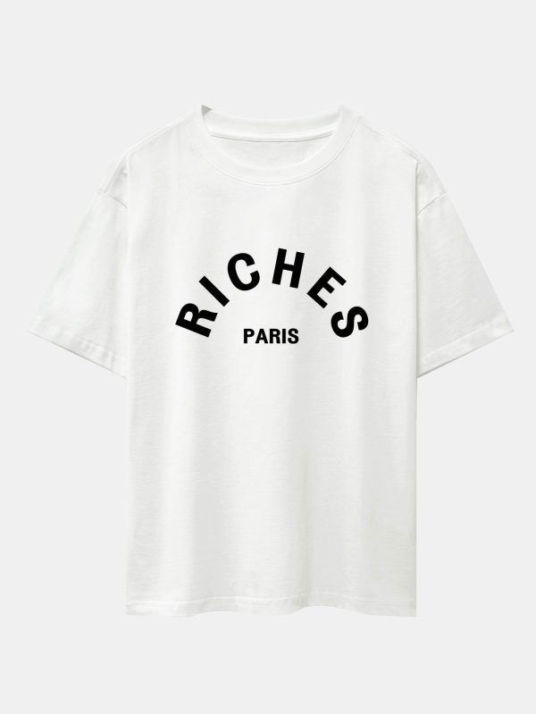 Riches Paris Print Oversize T-Shirt