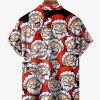 4a42c1526e0de2e8cae0bce6b07aabfc1710685fecff3bdbdb1d2b091784c10c.jpg Christmas Santa Claus Chest Pocket Short Sleeve Casual Shirt